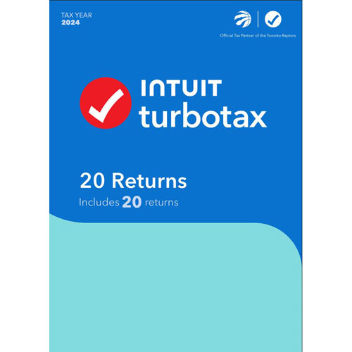 TurboTax 2024 - 3 utilisateurs - 20 déclarations - Anglais - Téléchargement numérique