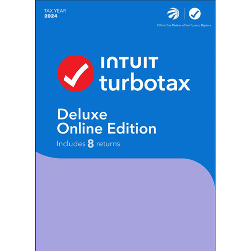 TurboTax Deluxe Online Edition 2024 - 1 User - 8 Returns - English - Digital Download