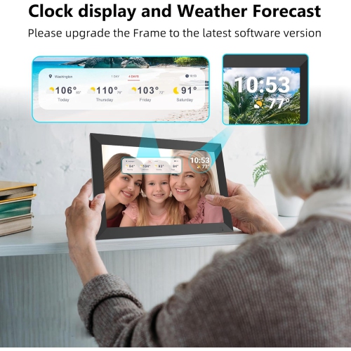 32GB Wi-Fi Digital Photo Frame,10.1 Inch Digital Picture Frame, HD IPS LCD Touchscreen, Motion Sensor, Auto-Rotate, Quick and Easy Share Photos or
