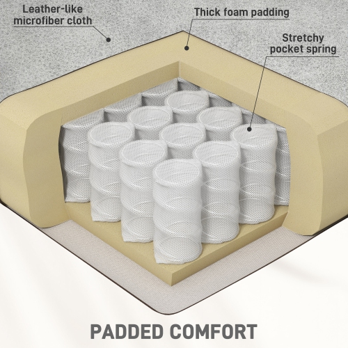 HOMCOM 8-Point Vibration Massage Recliner Chair, Manual Microfibre Reclining Sofa Chair for Living Room with Side Pockets, Footrest, Remote, Easy