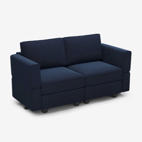 Image 1 de 5.. Belffin 2 Seats + 4 Sides Modular Velvet Loveseat Sofa