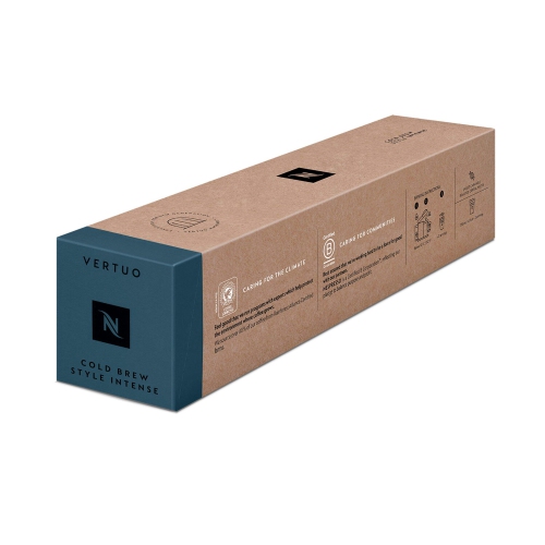 Machine à café et à espresso Nespresso Vertuo Pop+ par De'Longhi, noir réglisse, ensemble café glacé avec tasse de voyage, capsules de café glacé,