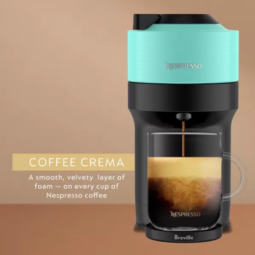 Nespresso Vertuo Pop+ Coffee and Espresso Machine by Breville - Aqua Mint