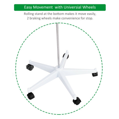 Costway 70.8" Life Size Skeleton Model, with Roller Stand, 2 Casters with Brake, Removable Parts, Anatomical Poster and Dust Cover, Human Skeleton