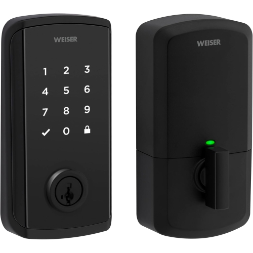 Image 1 of 4.. Weiser Halo Select Touchscreen Wi-Fi and Matter Enabled Smart Lock - Matte Black