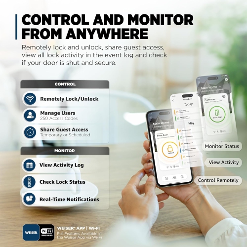 Weiser Halo Select Touchscreen Wi-Fi and Matter Enabled Smart Lock - Satin Nickel