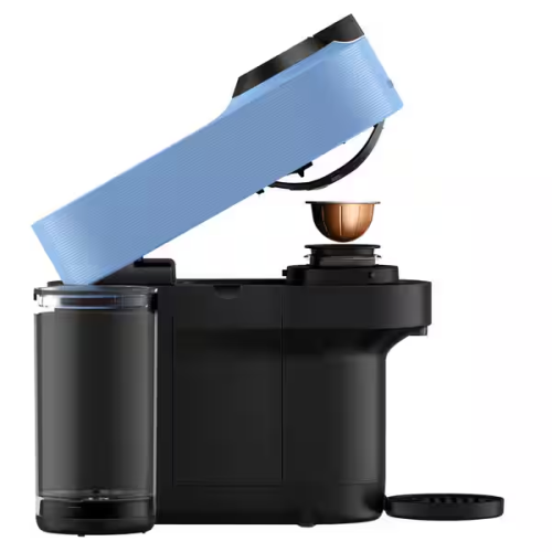 Machine à café et à espresso Vertuo Pop+ de Nespresso avec Aeroccino de De'Longhi, bleu Pacifique