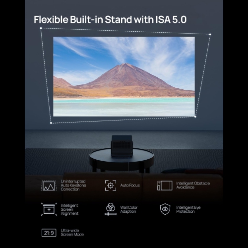 XGIMI HORIZON S Pro 4K UHD Home Theatre Projector for Movie/Gaming, SmartPhone,DLP, up to 200'' Screen Size, Projector Television w/Stand, Speaker,