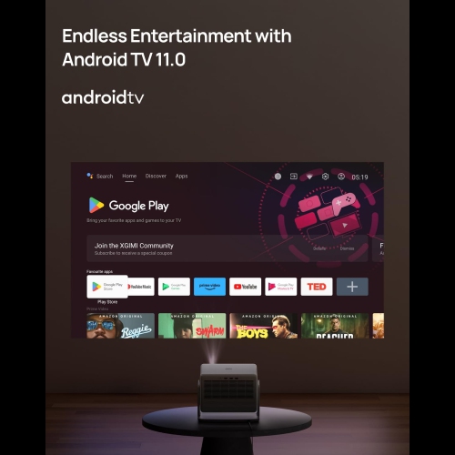 XGIMI HORIZON S Pro 4K UHD Home Theatre Projector for Movie/Gaming, SmartPhone,DLP, up to 200'' Screen Size, Projector Television w/Stand, Speaker,