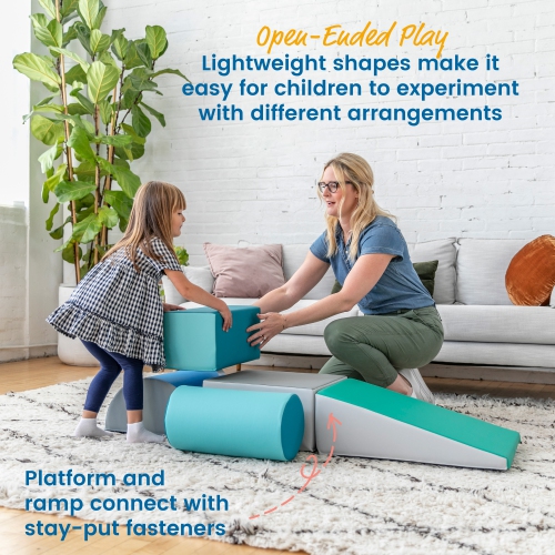 SoftZone Climb and Crawl Playset, Building Blocks, 5-Piece