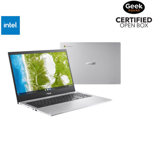 Open Box - ASUS CX 1500 15.6" Chromebook - Transparent Silver(Intel Celeron N4500/ 8GB RAM/ 128GB SSD/ ChromeOS)