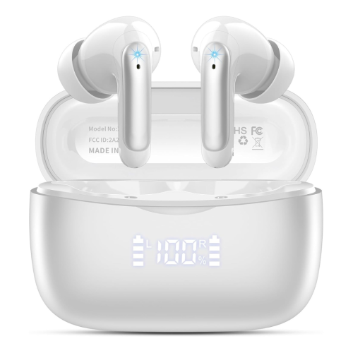 Image 1 de 4.. Wireless Earbuds, Headphones Bluetooth 5.3 with HiFi Stereo Sound, Bluetooth Earbuds with 4 ENC Noise Canceling Mics, 56 Hrs Playtime in Ear