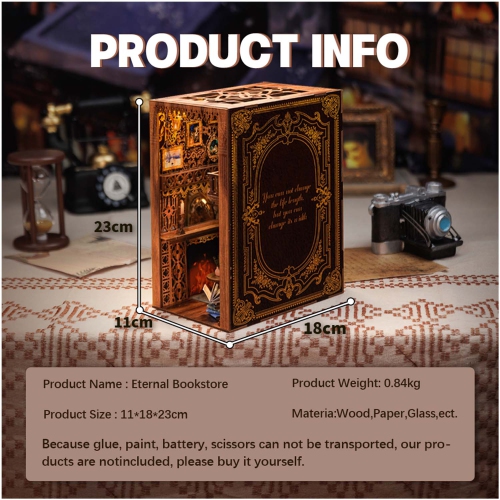 3D Wooden Puzzle Eternal Bookstore