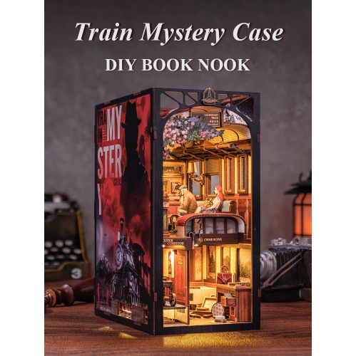 Casse-tête en bois de 3D - Coffret mystère de train - 338 pièces