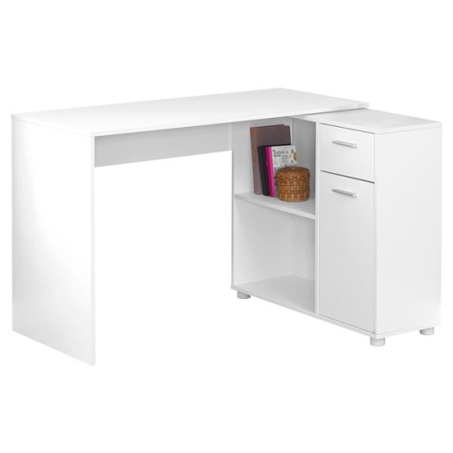 Monarch – Bureau d'ordinateur blanc, 29,5&nbsp;po x 46&nbsp;po