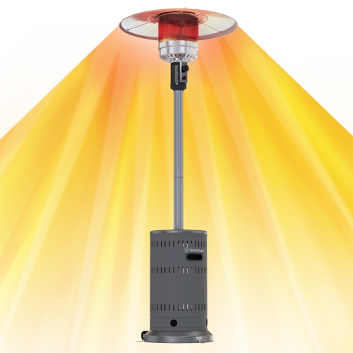 Radiateur de patio au propane en acier inoxydable de style champignon gris mat de Westinghouse