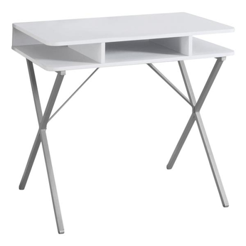 Monarch – Bureau d'ordinateur blanc de 29,75&nbsp;po x 31,5&nbsp;po