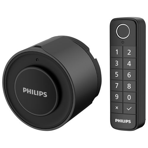 Philips 3000 Series Retrofit Wi-Fi Smart Lock with Wireless Fingerprint Keypad - Black