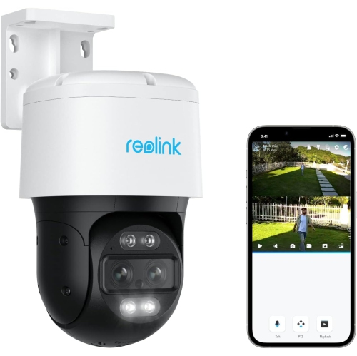 Reolink TrackMix 4K PTZ Auto-Track 8MP Dual-Lens PoE IP Camera,6X Hybrid Zoom,355°Pan&Tilt Outdoor Surveillance