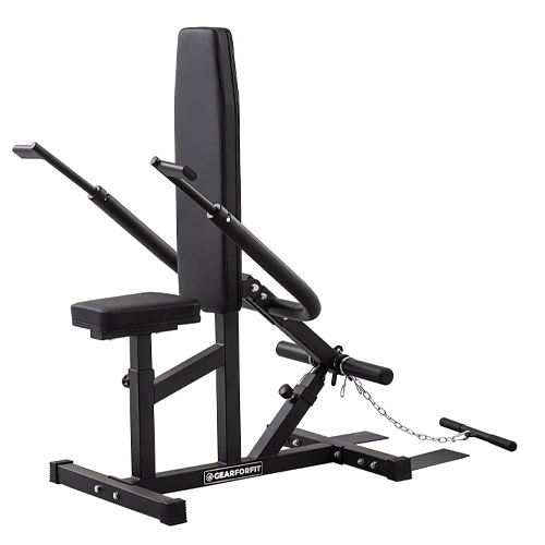 Image 1 of 5.. Gearforfit Seated Plate-Loaded Dip Machine - Tricep and Bicep Trainer