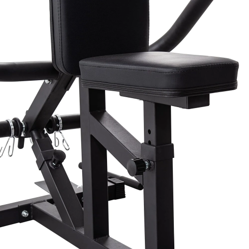 Gearforfit Seated Plate-Loaded Dip Machine - Tricep and Bicep Trainer
