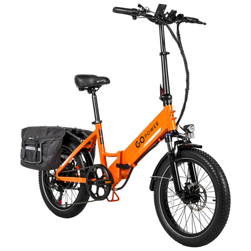Image 1 of 13.. GoPowerBike GoPlus Step-Through Fat-Tire Electric Cruiser Bike- Orange