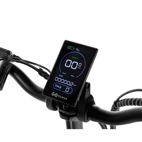 GoPowerBike GoPlus Step-Through Fat-Tire Electric Cruiser Bike (500W Motor/80km Range/32 km/h Top Speed)- Sand