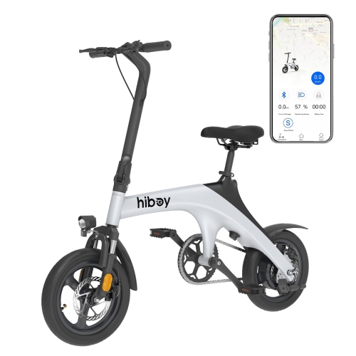 Hiboy C1 Electric Bike for Adults, 32KM/H 70KM Range Foldable Ebike, 500W Peak Motor, 36V 7.8Ah Removable Battery, 14" Tire Electric Bicycle UL 2849