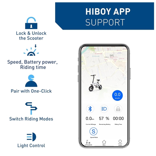 Hiboy C1 Electric Bike for Adults, 32KM/H 70KM Range Foldable Ebike, 500W Peak Motor, 36V 7.8Ah Removable Battery, 14" Tire Electric Bicycle UL 2849