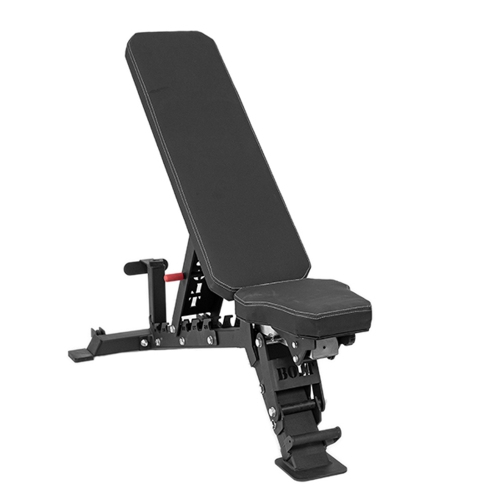Image 1 of 4.. GFF Venom Gapless Adjustable Bench - 7-11 Gauge Steel Construction, 0°-90° Adjustable Backrest, Built-In Wheels & Tear-Resistant Upholstery