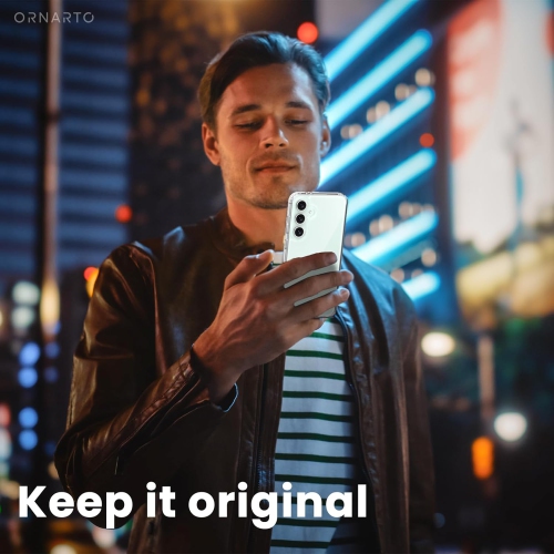 ORNARTO Conçu pour le Galaxy S24 FE de 6,7 po - Boîtier en PC rigide antichoc, non jaunissant et résistant aux rayures - Transparent