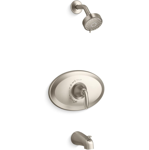 Image 1 of 3.. Kohler K-TS21948-4Y-BN Remodel Rite-Temp Bath and Shower Trim Kit, 2.5 GPM, Vibrant Brushed Nickel