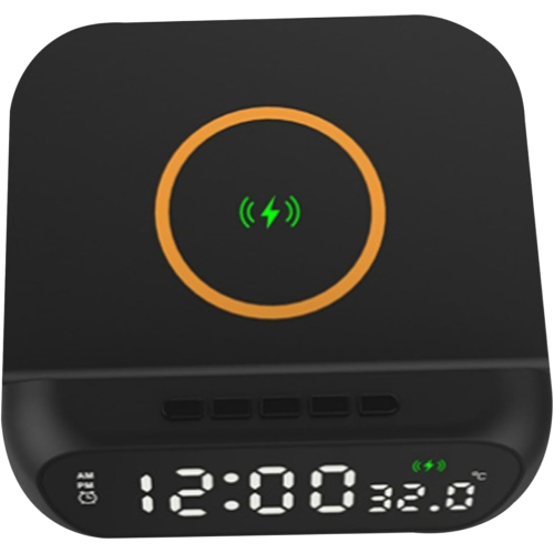 Alarm Clock with Wireless Charging Wireless Phone Charger with Clock 3-in-1 15W Alarm Clock Charging Station LED Digital Display Alarm Clock
