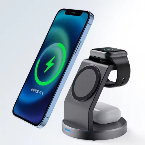 YOULIGHTS  3 In 1 Magnetic Wireless Charger Stand for Iphone 15 14 13 12 Pro Max Iwatch Airpods Station Dock Magsafe Fast Charging Station