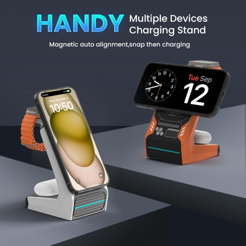 3 in 1 Wireless Charging Station for MagSafe: Magnetic Charge Stand for iPhone Apple 15 14 13 12 Pro/Pro Max/Plus/Mini- Fast Wireless Charger Dock