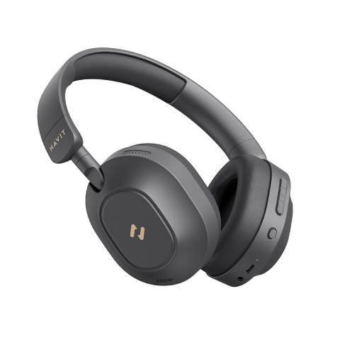 HAVIT H668BT Active Noise Cancelling Stereo Sound Bluetooth V5.4 Wireless Headset, Lightweight Foldable with Mic