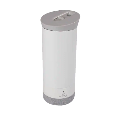 Tylt Drink Speaker Mug Hydration Mug + Bluetooth Speaker Cream