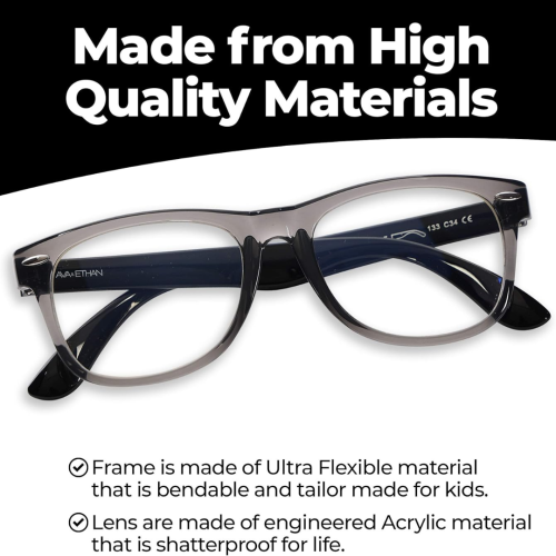 Ava & Ethan Blue Light Glasses for Kids, Blue Light Blocking for Computer/Gaming