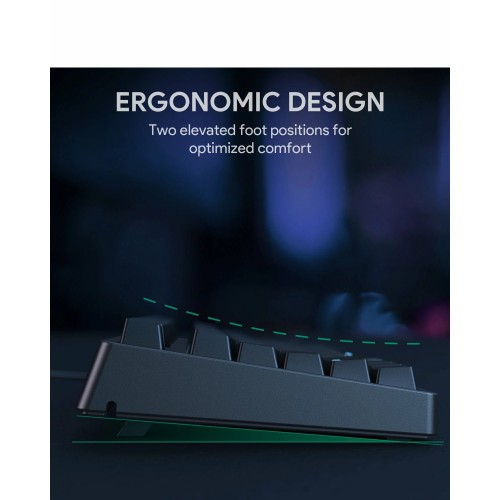 KM-G14 Mechanical Keyboard, Compact 87 Keys Gaming Keyboard with Blue Switches, RBG Light