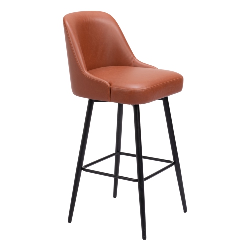 RUG BRANCH  Keppel Swivel Barstool In Brown
