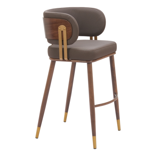 RUG BRANCH  Brew Barstool & Walnut In Brown