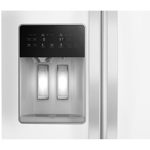 Réfrigérateur congélateur juxtaposé à profondeur de comptoir 36 po 20,85 pi³ avec distributeur d'eau et de glace Whirlpool - Blanc