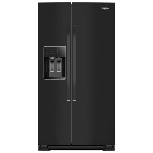 Image 1 de 10.. Réfrigérateur côte à côte 28,7 pi³ 36 po, distributeur eau/glaçons de Whirlpool - Noir