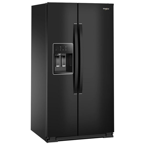 Réfrigérateur côte à côte 28,7 pi³ 36 po, distributeur eau/glaçons de Whirlpool - Noir