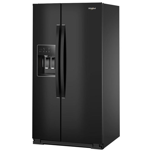 Réfrigérateur côte à côte 28,7 pi³ 36 po, distributeur eau/glaçons de Whirlpool - Noir