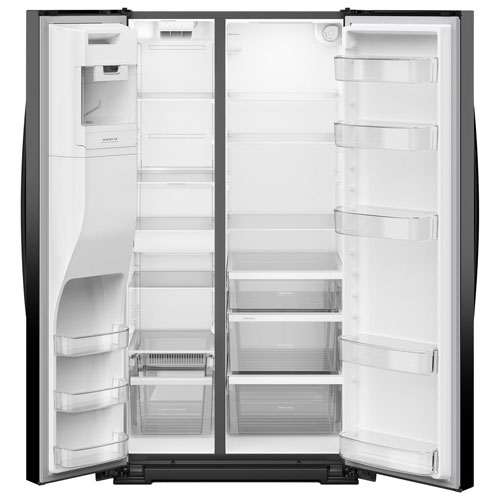 Réfrigérateur côte à côte 28,7 pi³ 36 po, distributeur eau/glaçons de Whirlpool - Noir