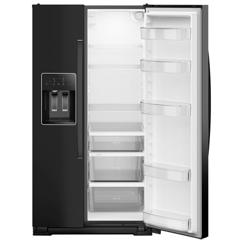 Réfrigérateur côte à côte 28,7 pi³ 36 po, distributeur eau/glaçons de Whirlpool - Noir
