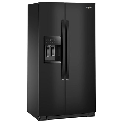 Whirlpool 36" 20.85 Cu. Ft. Counter Depth Side-By-Side Refrigerator w/Water & Ice Dispenser- Black