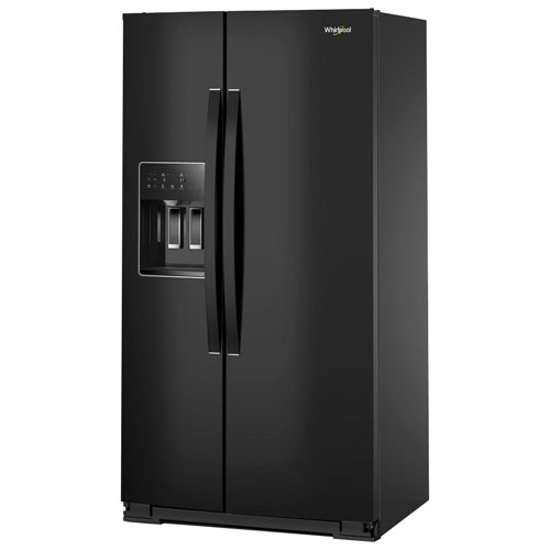 Whirlpool 36" 20.85 Cu. Ft. Counter Depth Side-By-Side Refrigerator w/Water & Ice Dispenser- Black