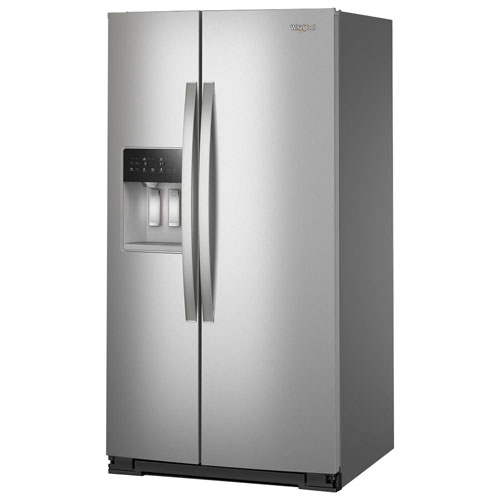 Whirlpool 36" 28.7 Cu. Ft. Side-By-Side Refrigerator with Water & Ice Dispenser (WRSF5536RZ) - Fingerprint Resistant Stainless Steel